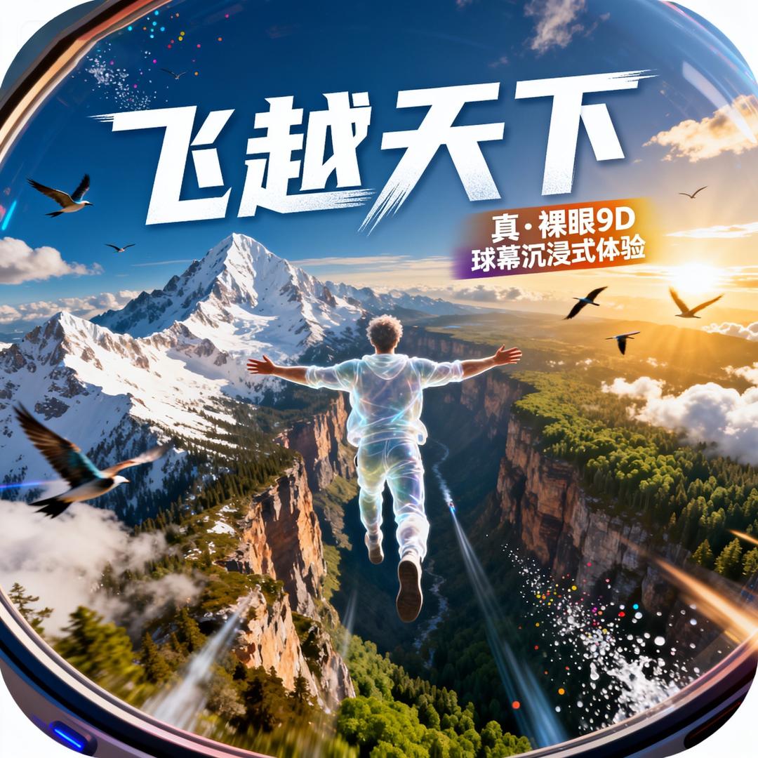 石家庄飞越天下9D球幕裸眼悬空飞行影院