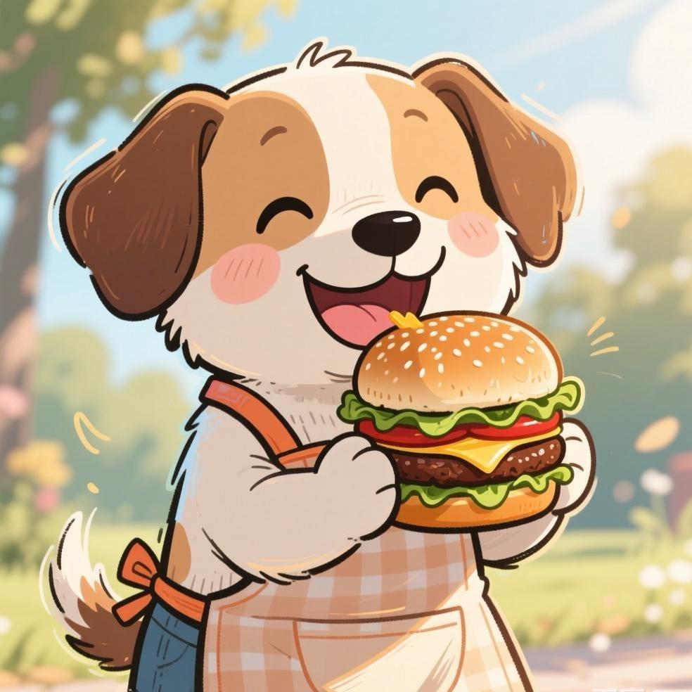 小狗爱吃汉堡包🍔