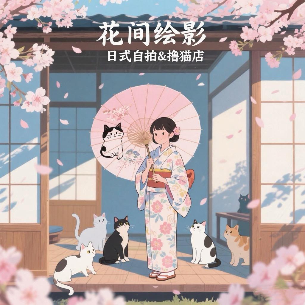 花间绘影·日式换装馆·撸猫(湖滨店）