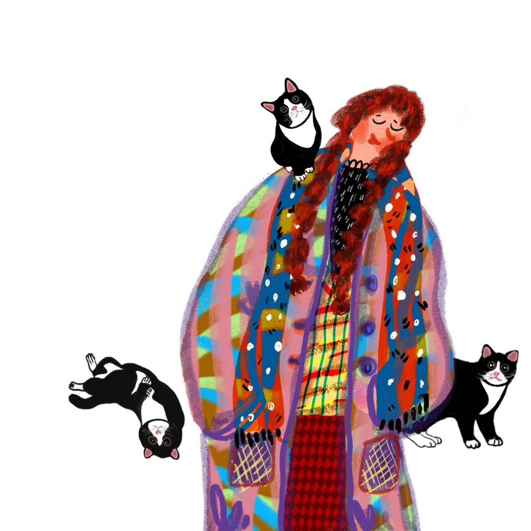 买眼影的小女孩