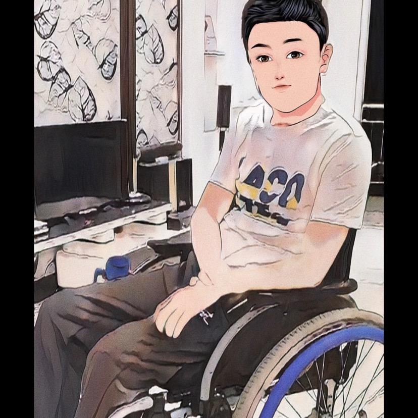 轮椅老明