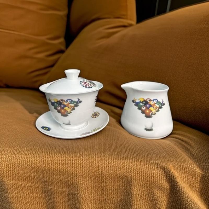 陶瓷茶具定制台球画片