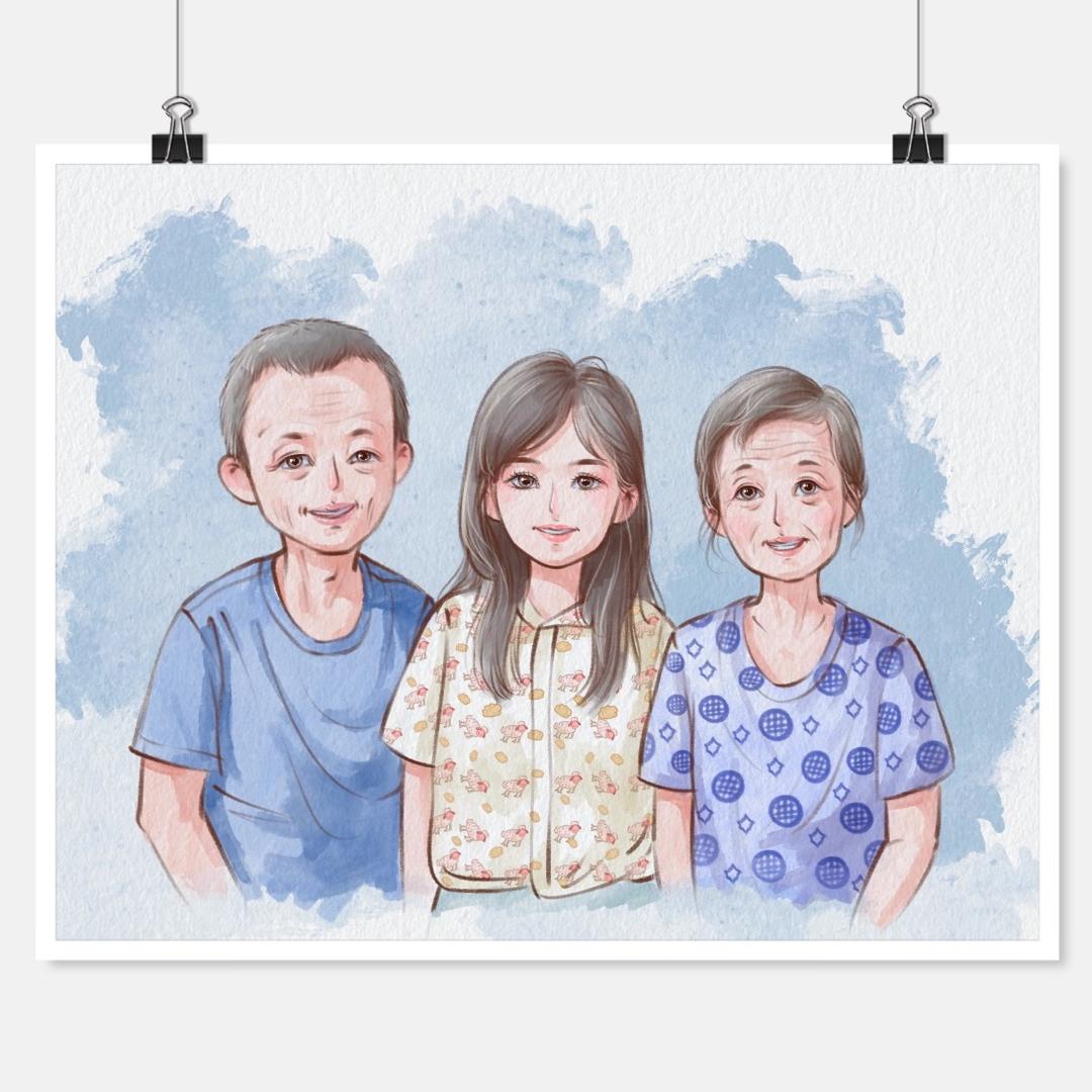 外公外婆带大的丫头