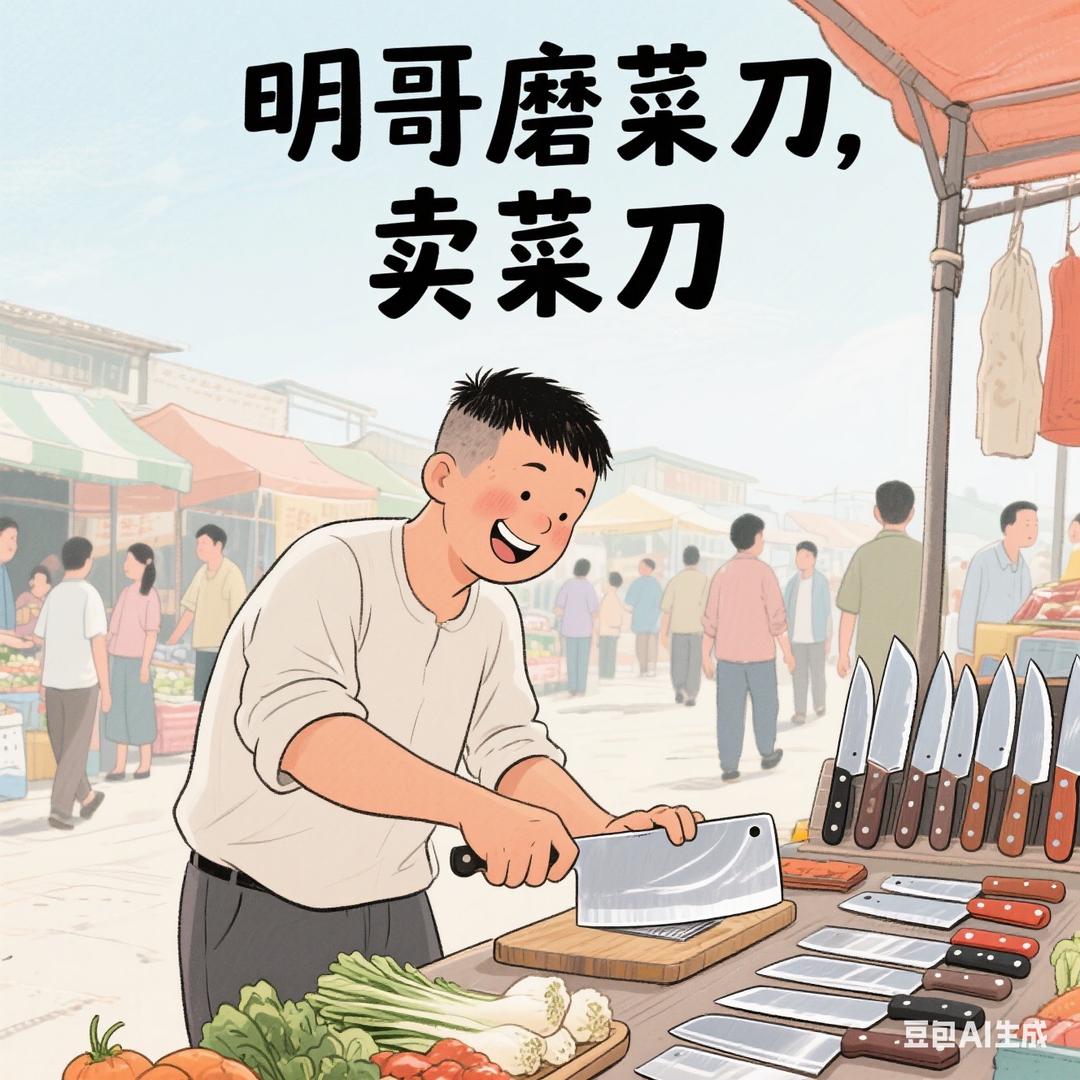 明哥在玉林磨刀