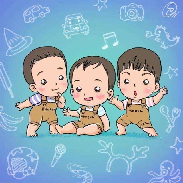 三胞胎奶爸爸
