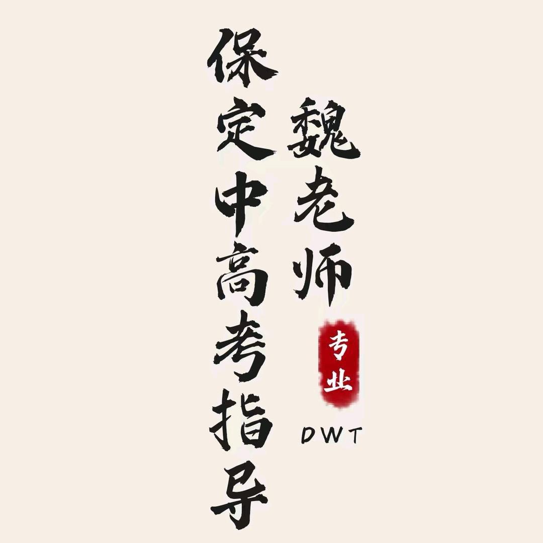 保定中高考指导【魏老师】