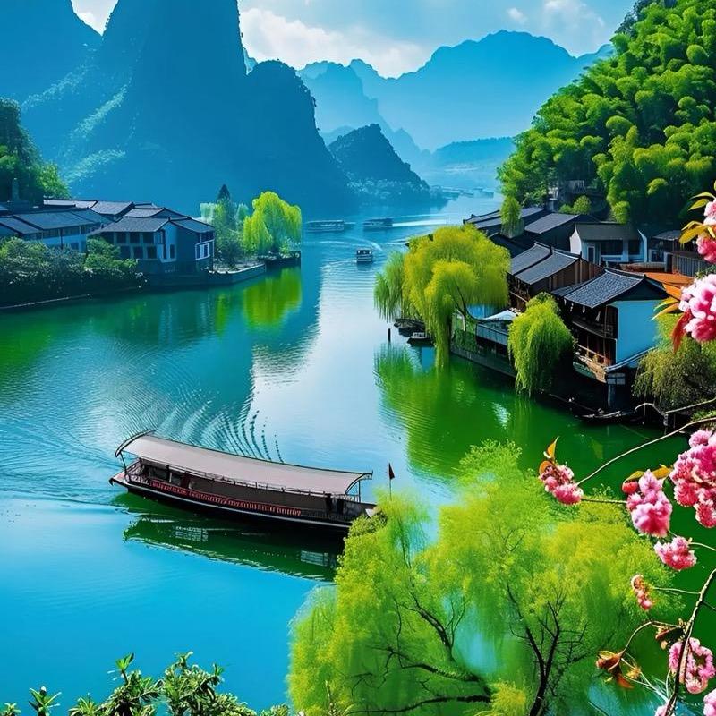 华山瀑布