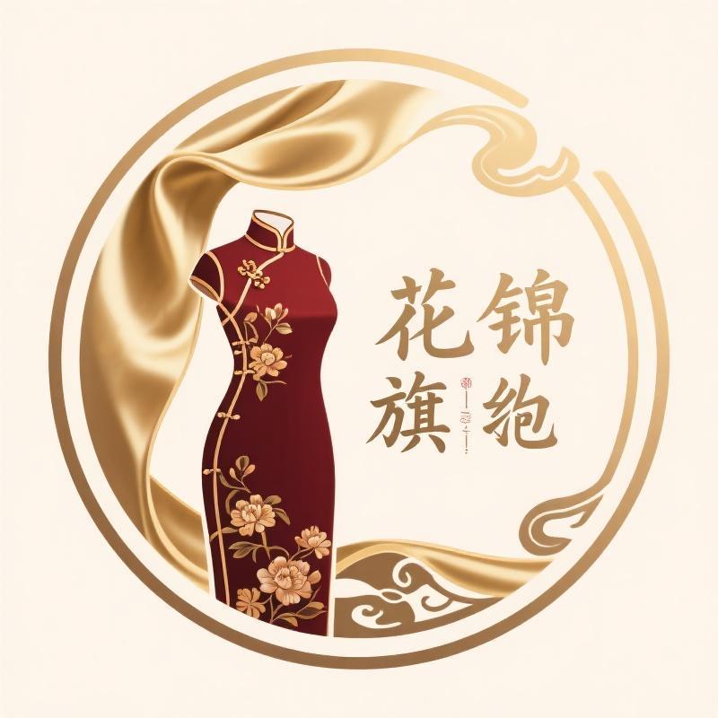 花锦旗袍