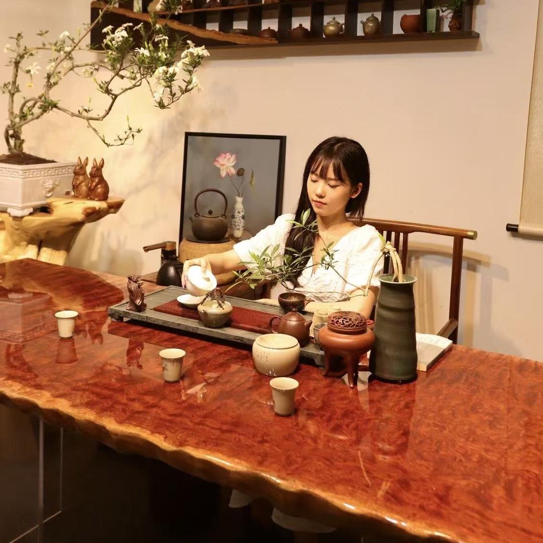 闽侯巴花实木大板家具工厂