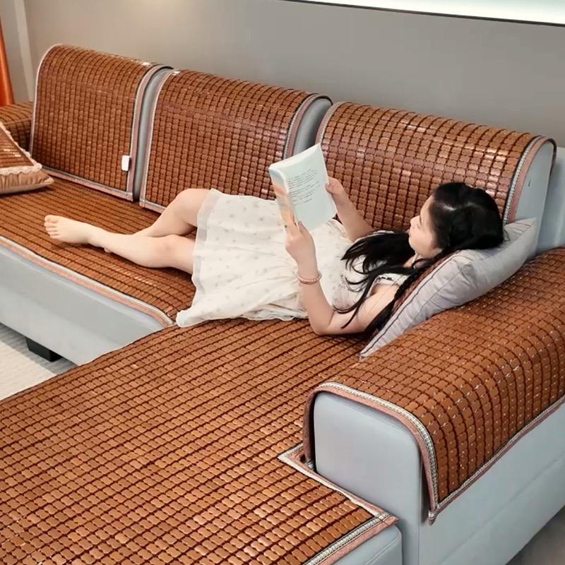 麻将竹凉席沙发垫厂家