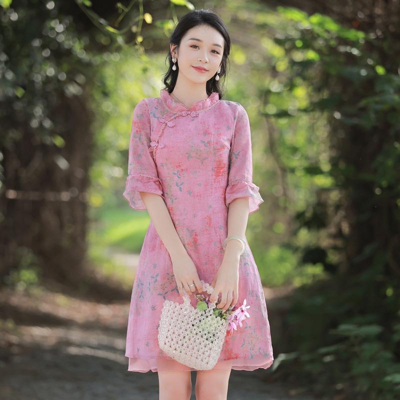 烟花烫文艺复古女装