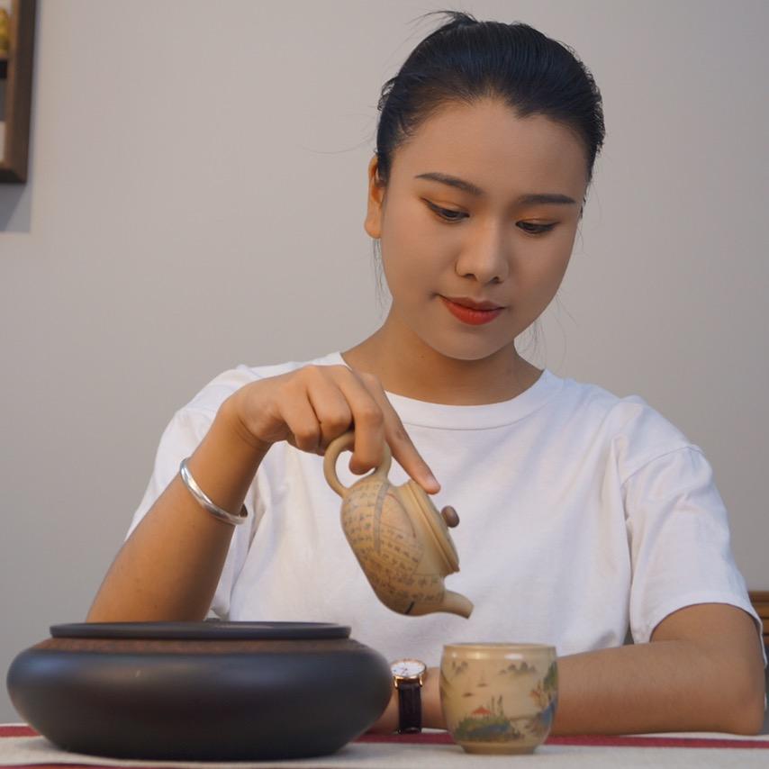 星月玩壶（紫陶，柴烧）