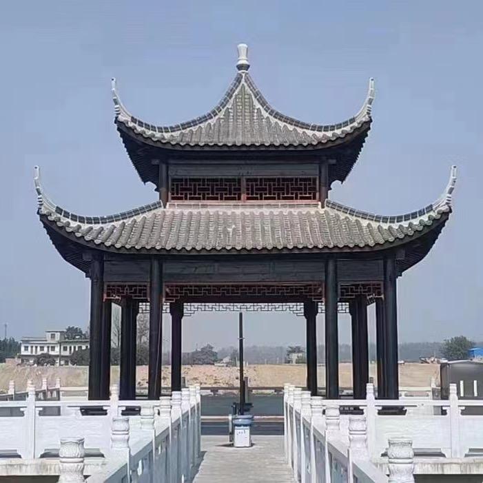 江西邺青防腐木凉亭古建长廊厂家