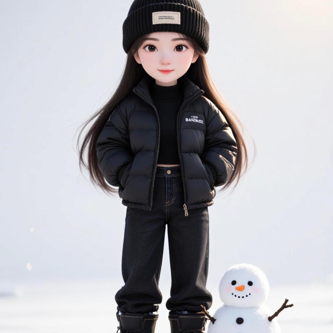 小女翩翩淡淡笑