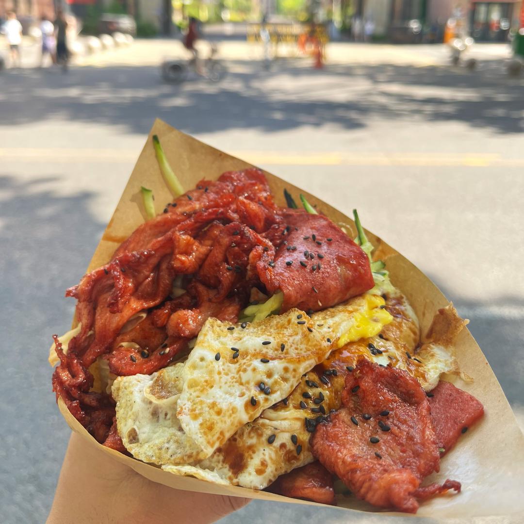 卖超大里脊肉饼的小胖