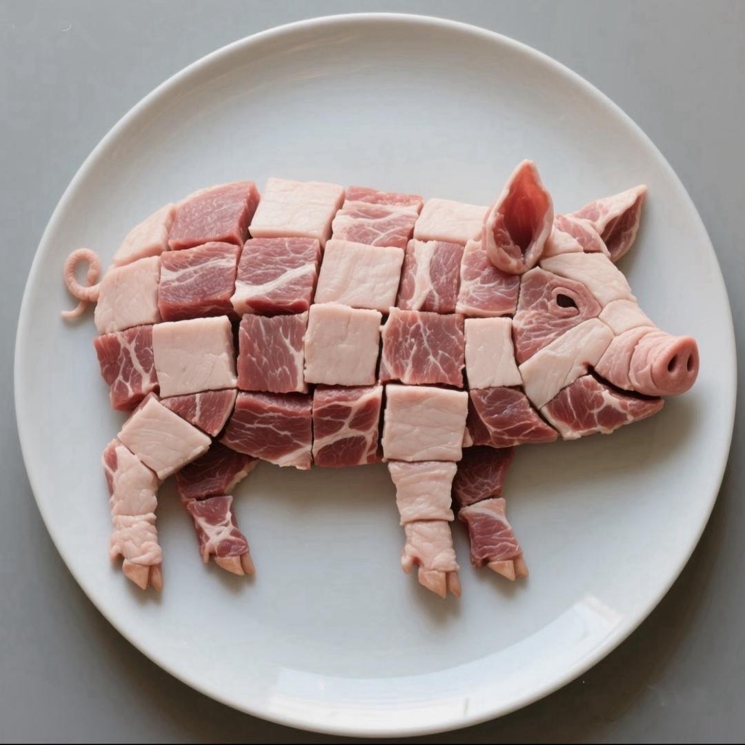 农家散养黑猪肉
