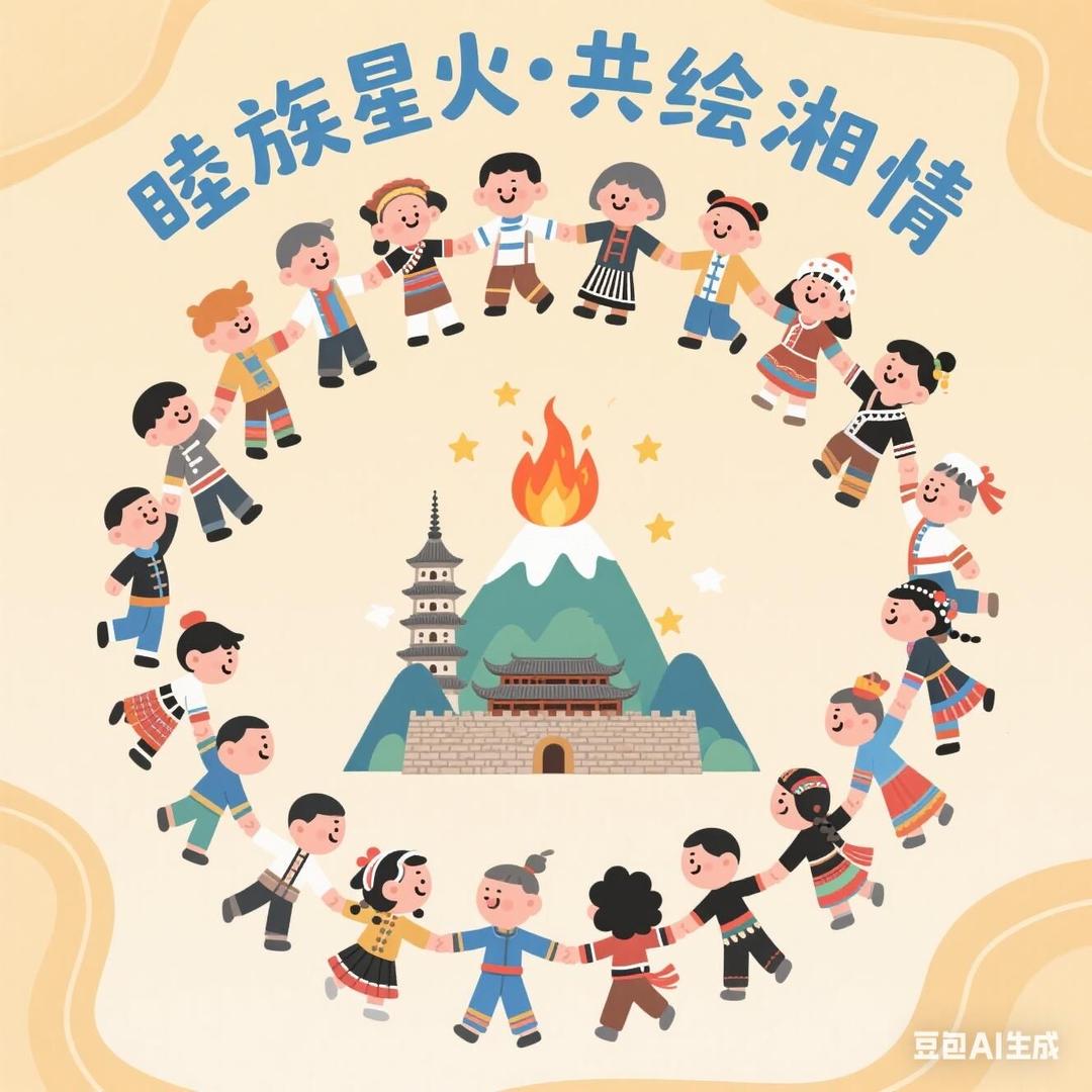 睦族星火·共绘湘情 实践团