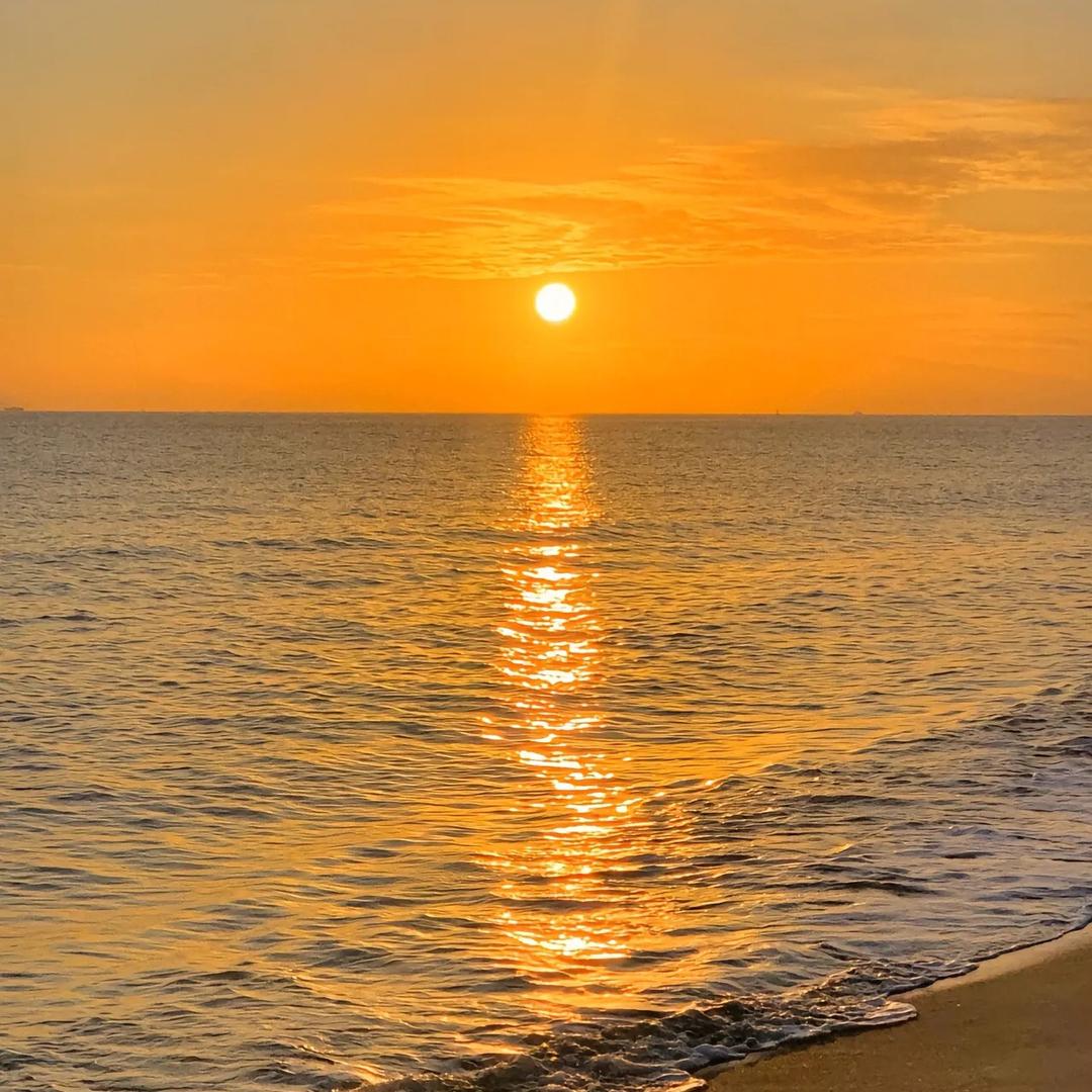 夕阳下