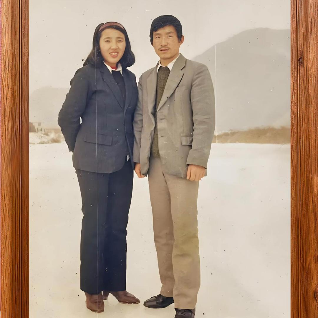 父母照宝石画