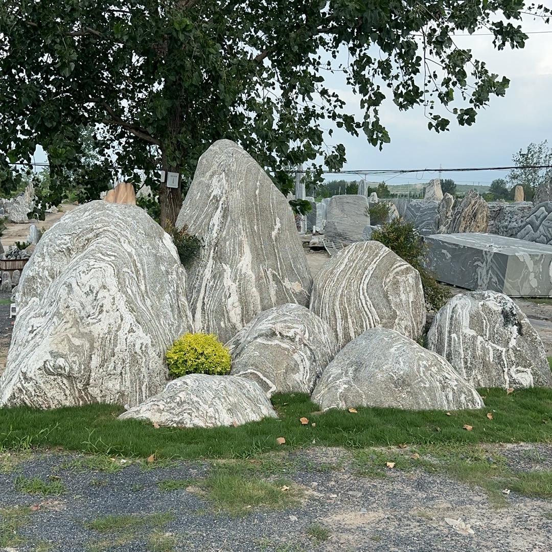 轩雨园林景观石———刻字石假山设计