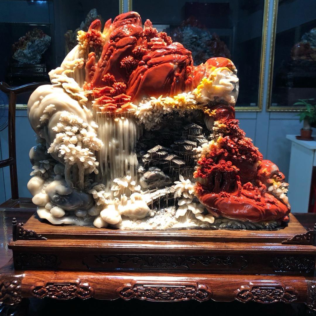 艺品寿山石雕摆件