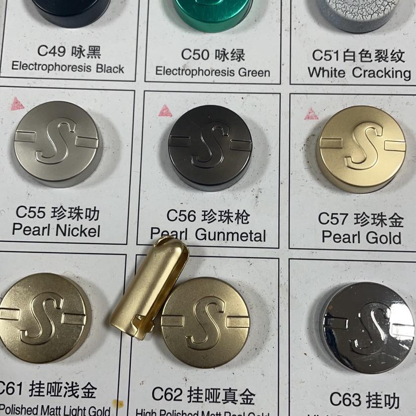创利箱包钮扣工艺品挂滚电镀钟生颜色齐全