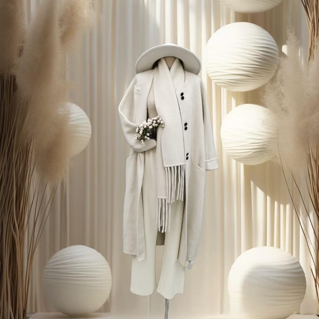 暖绒高定羊绒女裤