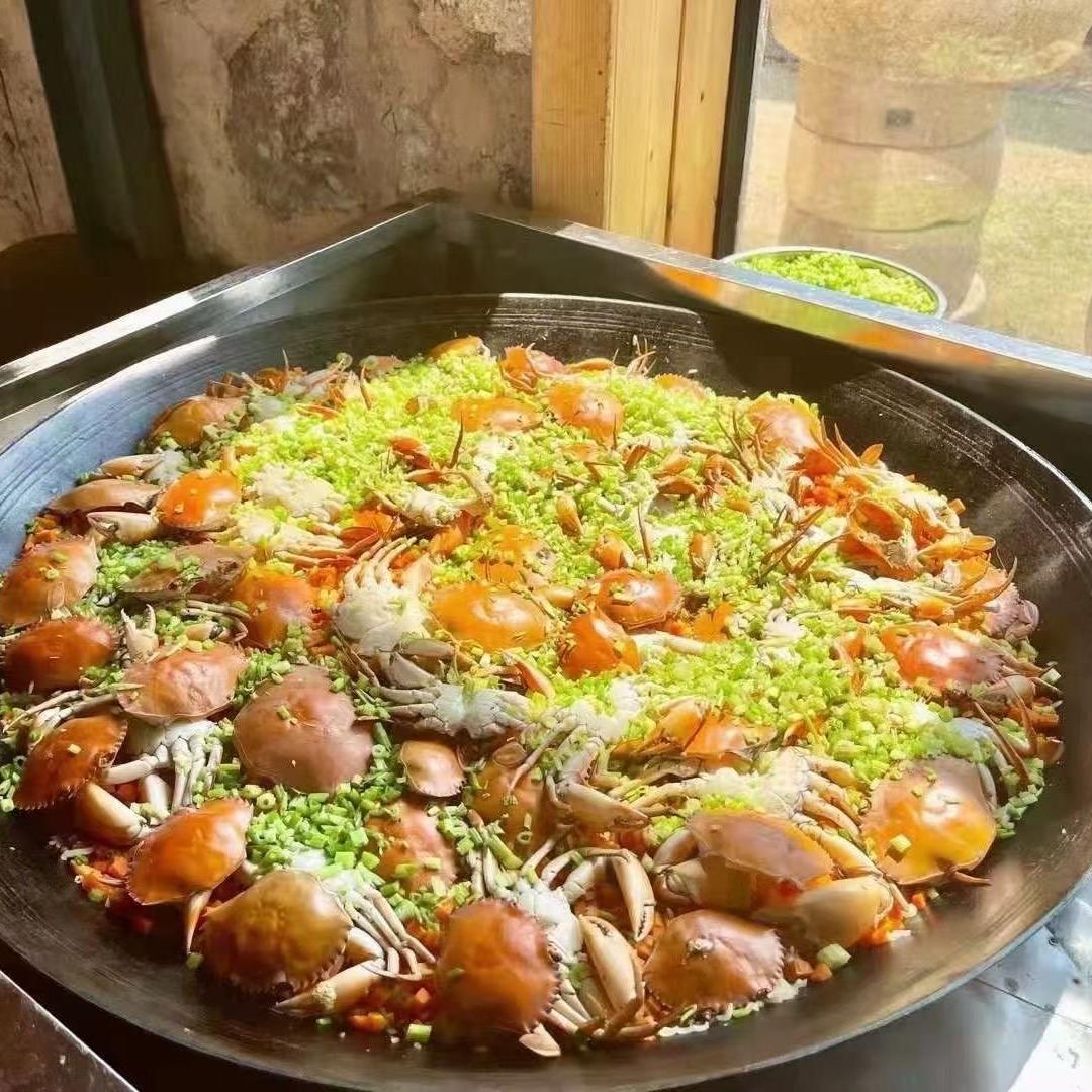 螃蟹饭+青椒酱