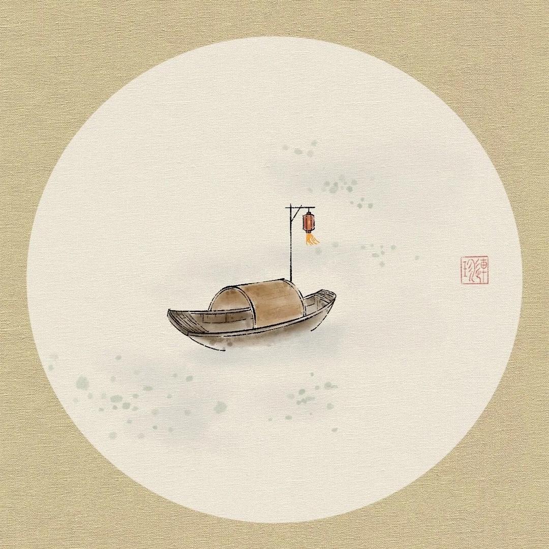 渔舟向晚