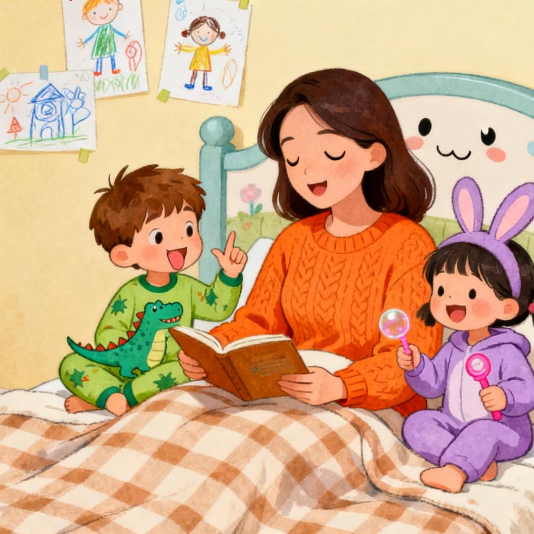 蓓蓓旭旭的妈妈讲故事