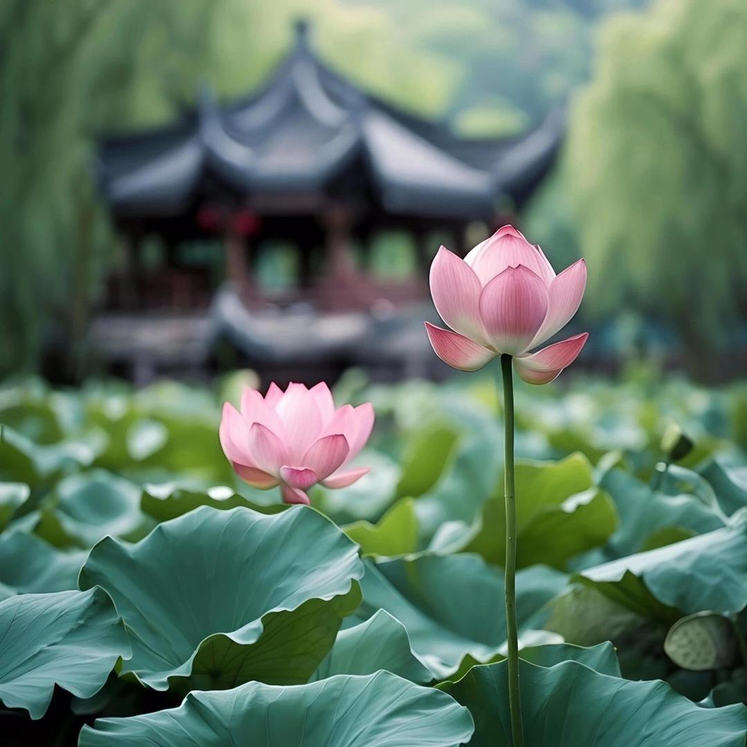杜鹃与青松