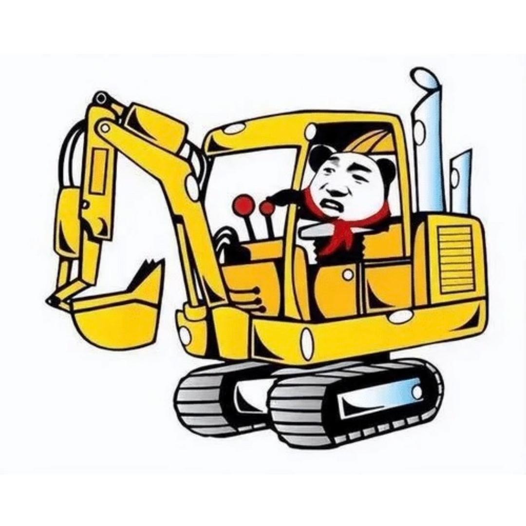 跟着疯子看挖机