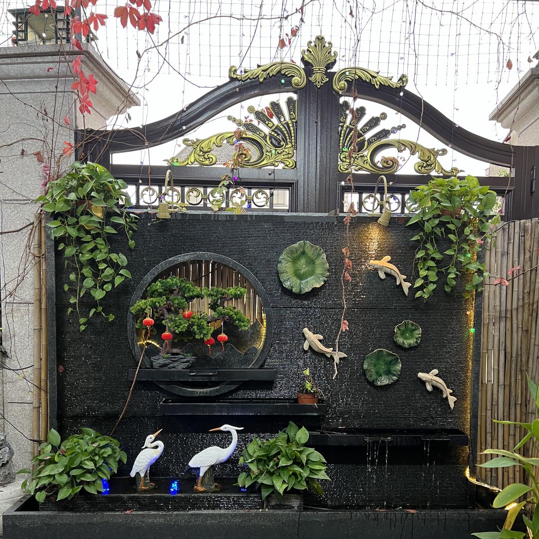 明润明洁石材流水装饰摆件