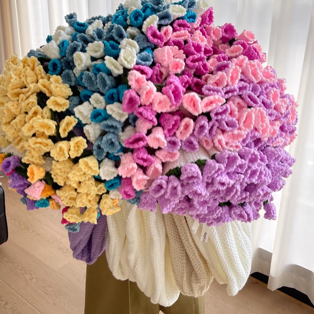 粘你如饭团(成品手工花束毯)