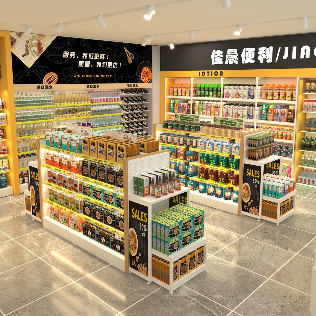 佳晨信便利店货架