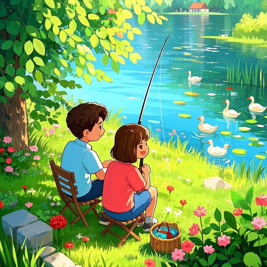 小夫妻的钓鱼生活