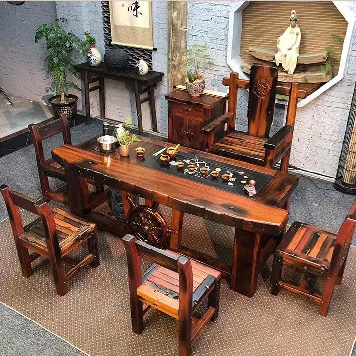 中山金沙老船木家具厂