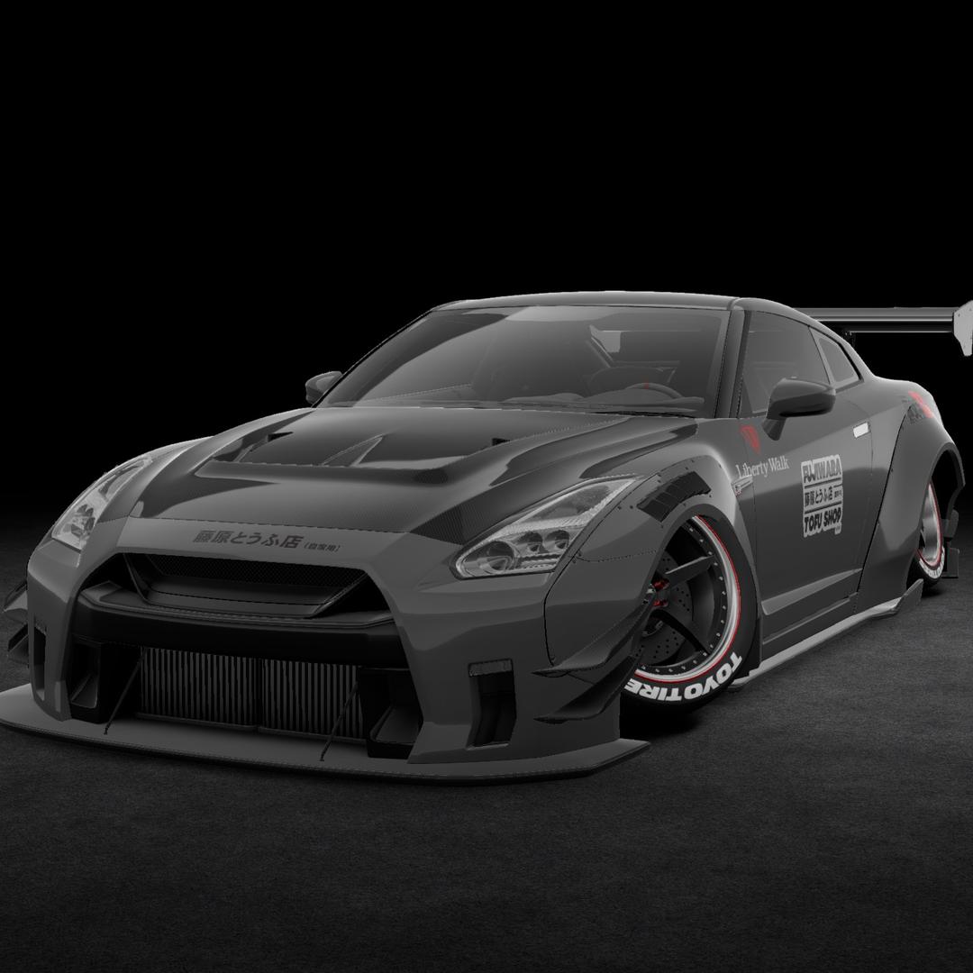 一辆加满油的GTR（冲200粉中）