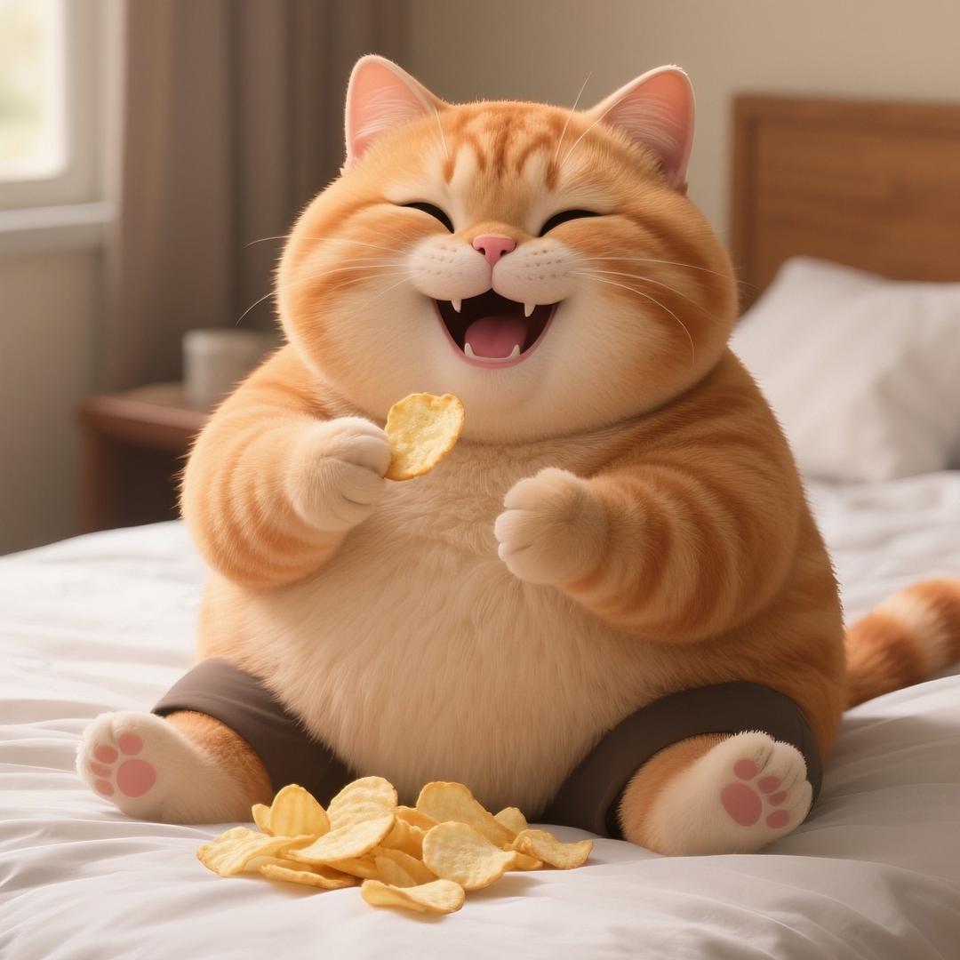 爱吃薯片的橘猫