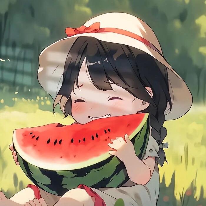 甜甜爱吃西瓜