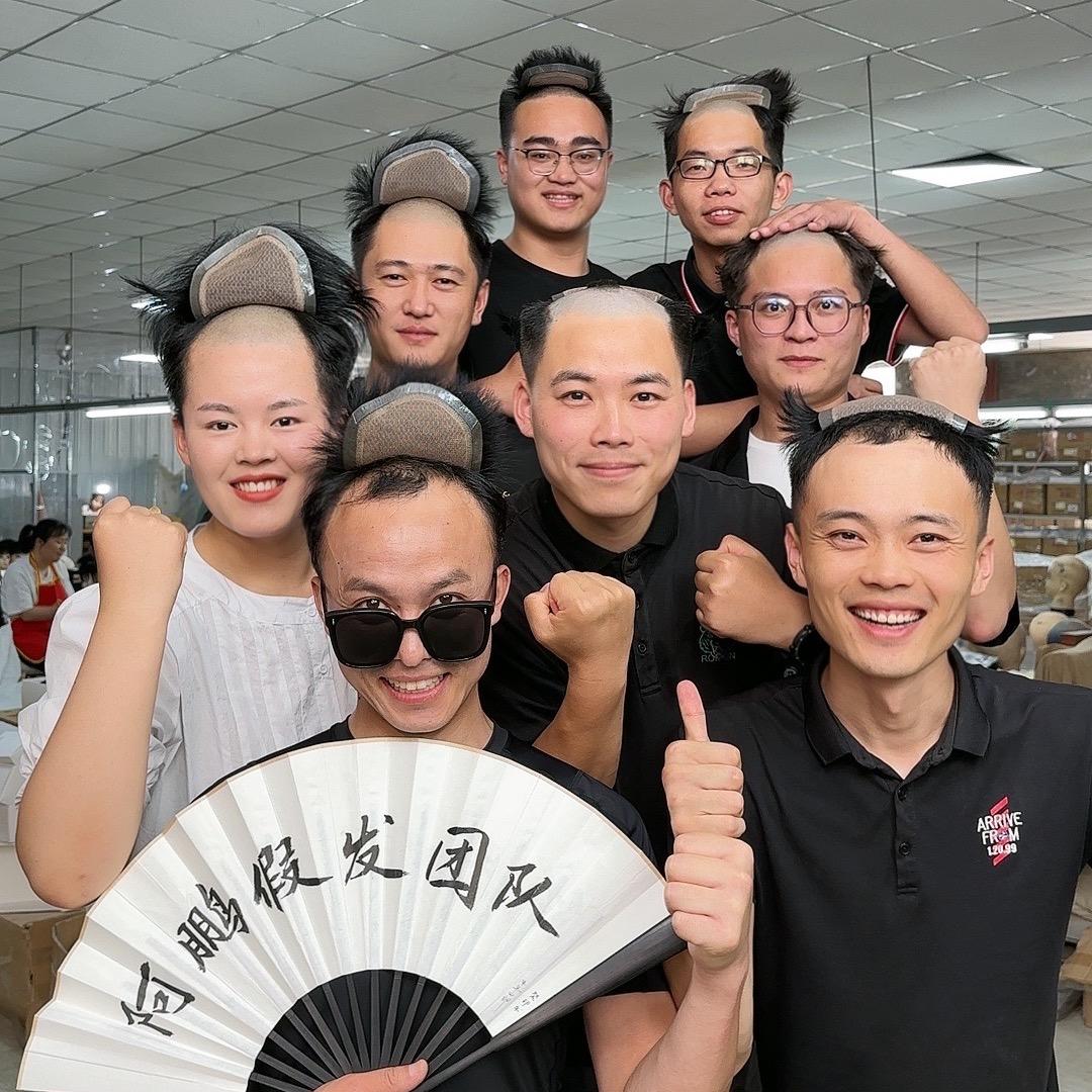 阿鹏假发团队（男士假发补发工厂供应链）