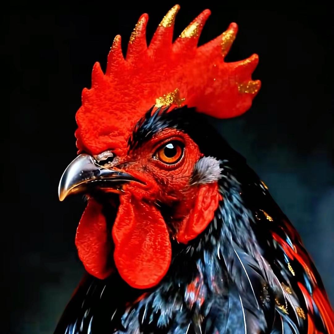 五彩斑斓的大公鸡
