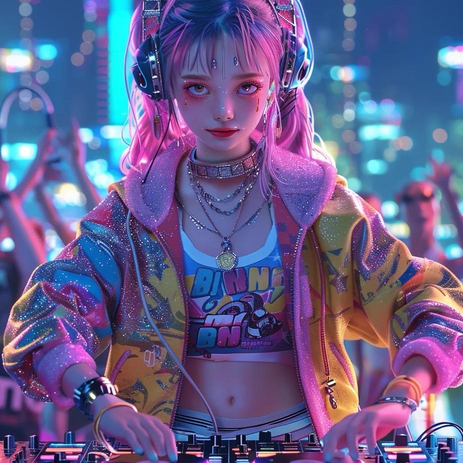 放音乐的女孩