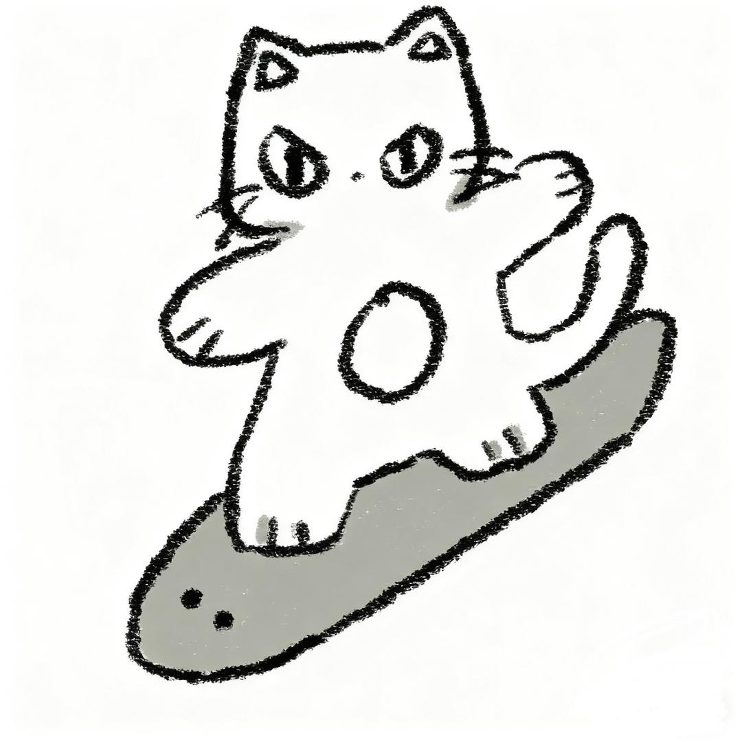 小猫爱冲浪