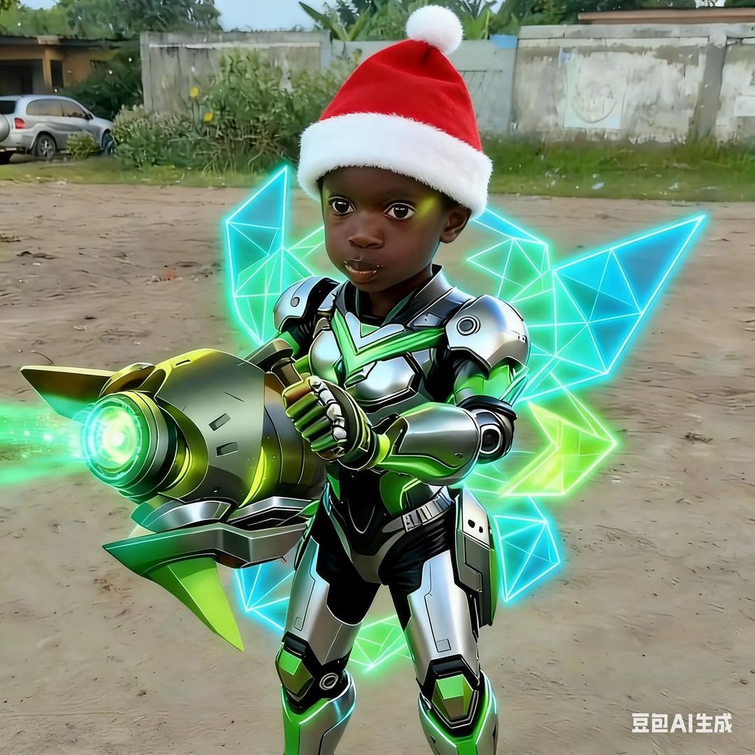 穿豹纹短裤在树上吃麦辣鸡腿堡