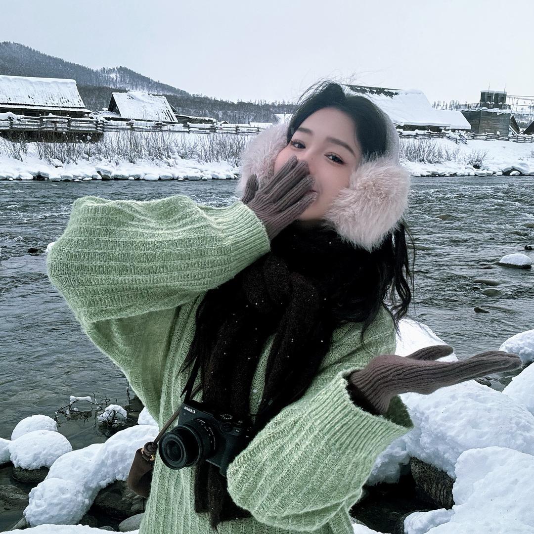 徐若桃冬季高级感穿搭🩵