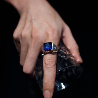 御龙定制宝石男戒