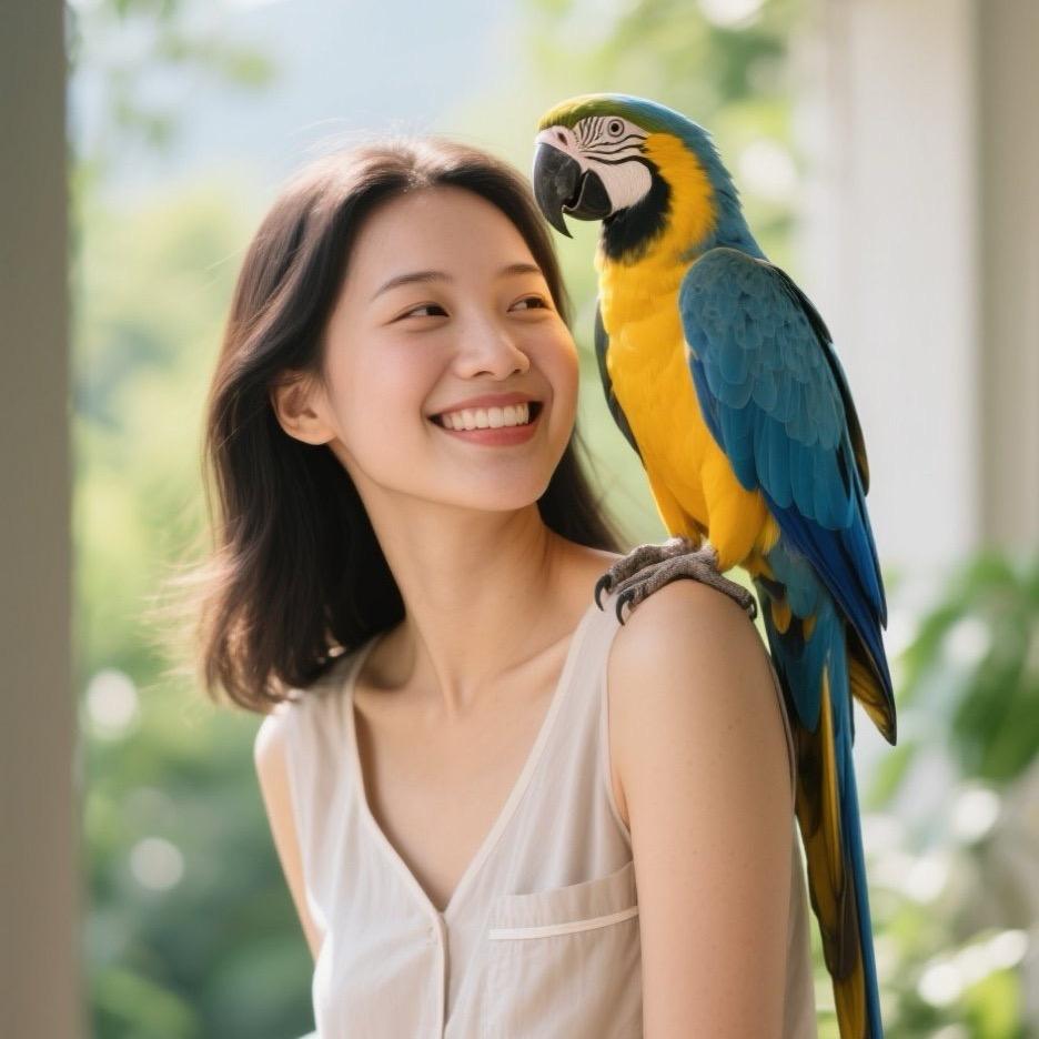 房车里的一群鹦鹉