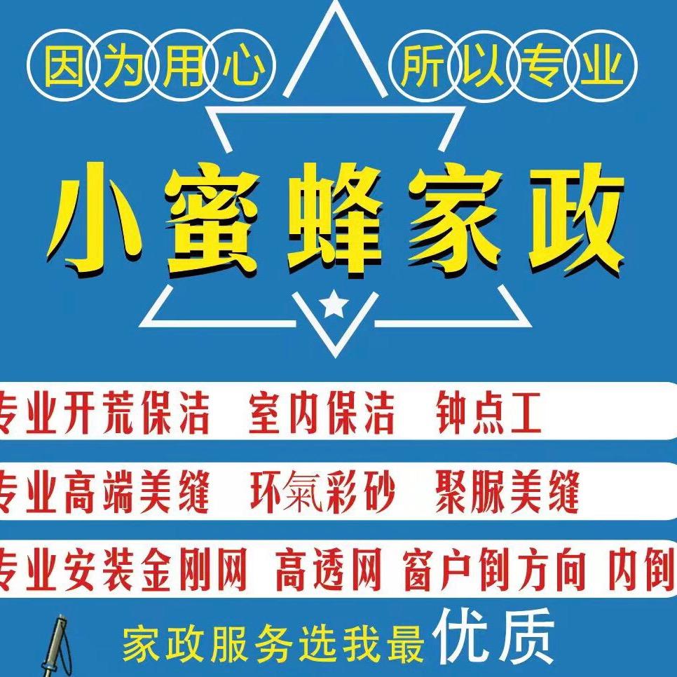 新泰小蜜蜂家政.美缝.保洁.金刚网