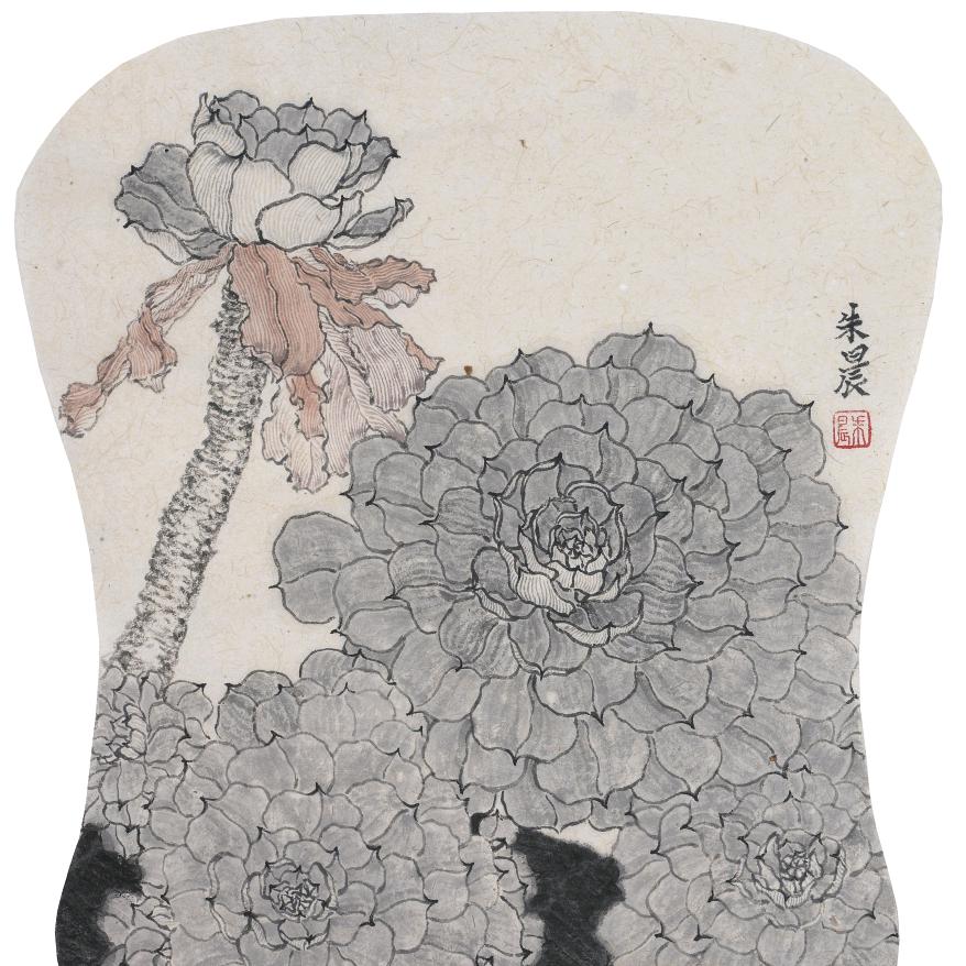 朱晨精品水墨花卉